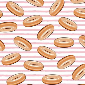 glazed donuts (pink stripes)