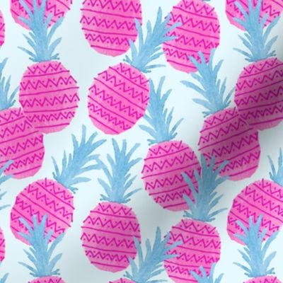 Pink and Blue Pineapples