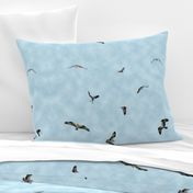 Osprey Fishing fabric with clouds