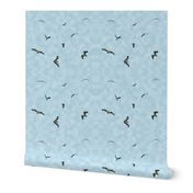 Osprey Fishing fabric with clouds