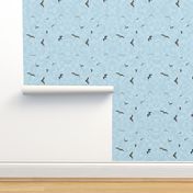 Osprey Fishing fabric with clouds
