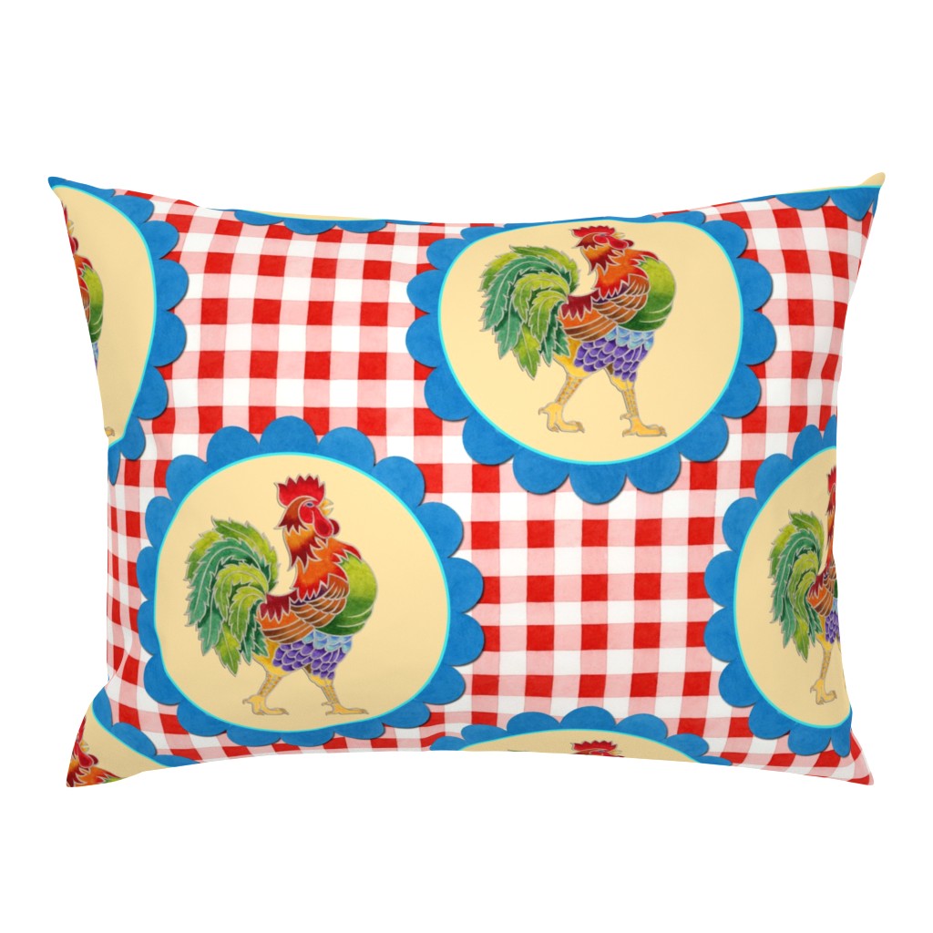 Gingham Rainbow Rooster