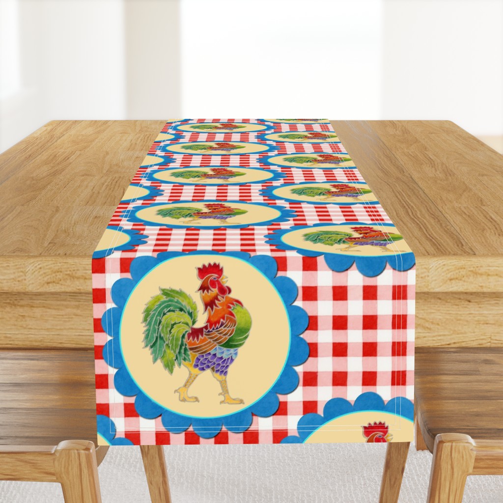 Gingham Rainbow Rooster