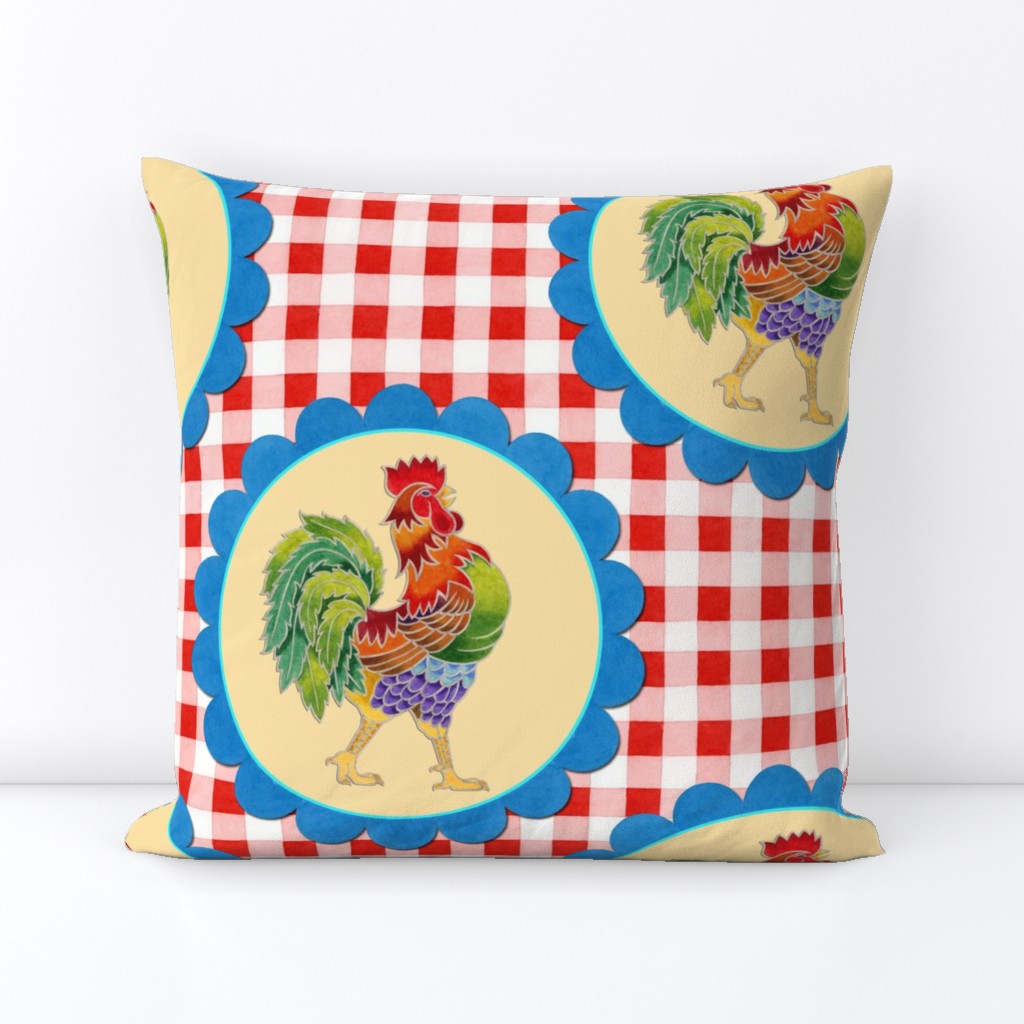 Gingham Rainbow Rooster