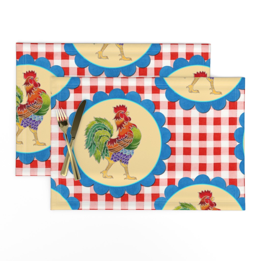 Gingham Rainbow Rooster