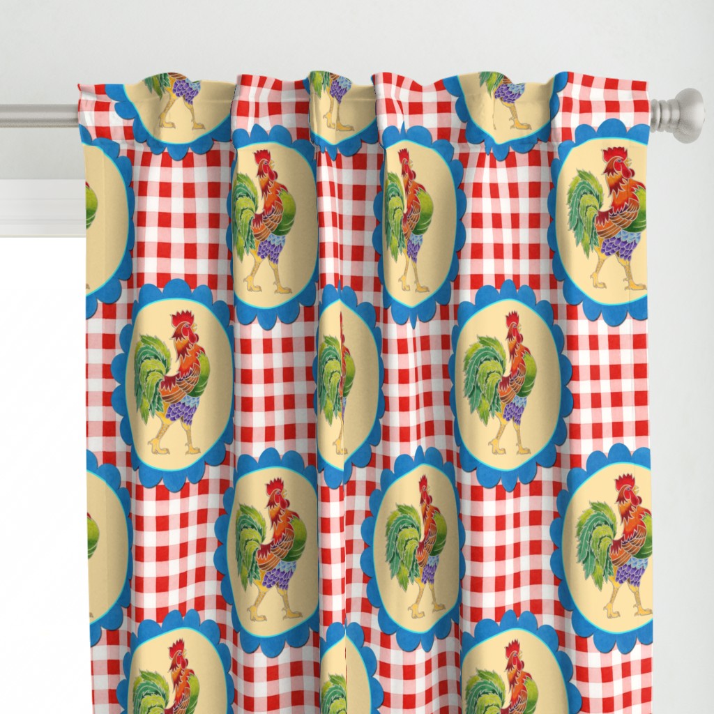 Gingham Rainbow Rooster