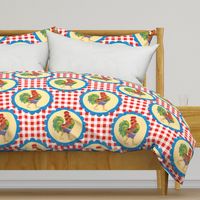 Gingham Rainbow Rooster