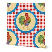 Gingham Rainbow Rooster