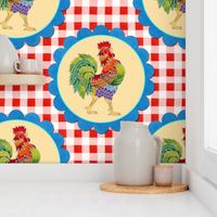 Gingham Rainbow Rooster