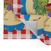 Gingham Rainbow Rooster