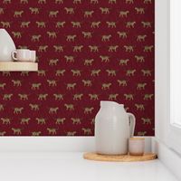 Leopard Texture -Dark Red 