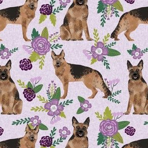 german shepherd pet quilt c dog fabric collection floral