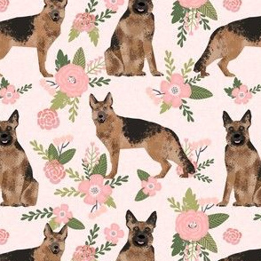 german shepherd pet quilt d dog fabric collection floral