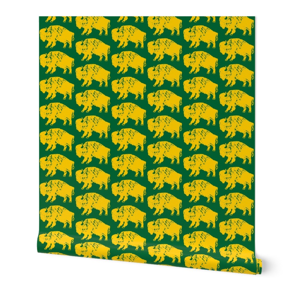 Bison Print - OFFICIAL Green & Gold (0.75 inch)