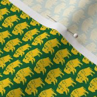 Bison Print - OFFICIAL Green & Gold (0.75 inch)