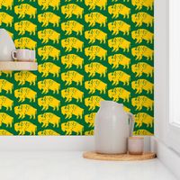 Bison Print - OFFICIAL Green & Gold (0.75 inch)