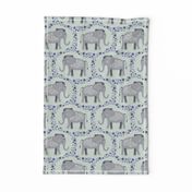 Elephants and Polka Dots (Gray)