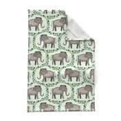 Elephants and Polka Dots (Taupe)