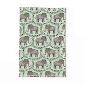 Elephants and Polka Dots (Taupe)