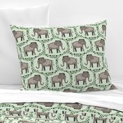 Elephants and Polka Dots (Taupe)