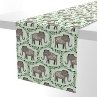 Elephants and Polka Dots (Taupe)