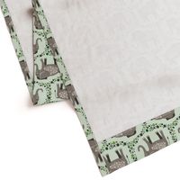 Elephants and Polka Dots (Taupe)