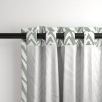 large feather zigzag - pewter grey and white