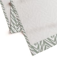 large feather zigzag - pewter grey and white