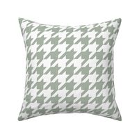 Elegant holiday houndstooth - pewter grey and white