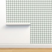 Elegant holiday houndstooth - pewter grey and white