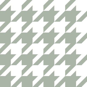 Elegant holiday houndstooth - pewter grey and white