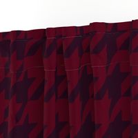 Elegant holiday houndstooth - red and maroon