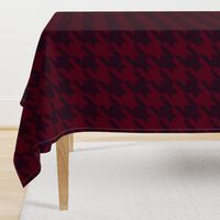 Elegant holiday houndstooth - red and maroon