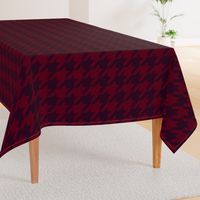 Elegant holiday houndstooth - red and maroon