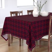 Elegant holiday houndstooth - red and maroon