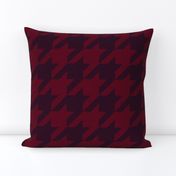 Elegant holiday houndstooth - red and maroon