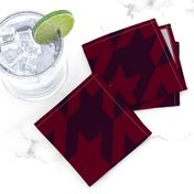 Elegant holiday houndstooth - red and maroon