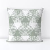 elegant holiday triangle gingham - large pewter grey