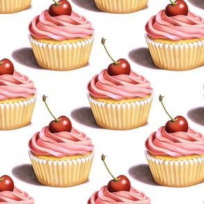 Large Pink Cupcakes