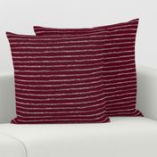 pewter grey chalk mini-stripe on maroon