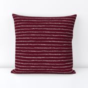 pewter grey chalk mini-stripe on maroon