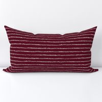 pewter grey chalk mini-stripe on maroon