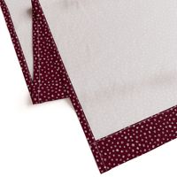 pewter grey chalk polkadots on maroon