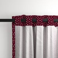 pewter grey chalk polkadots on maroon