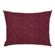 pewter grey chalk polkadots on maroon