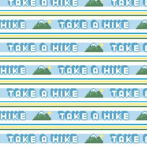 Take a Hike* || vintage kids t-shirt mountains & stripes