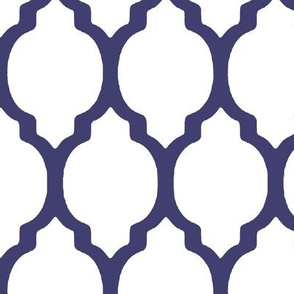 Navy white Quartrefoil