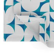 geometric tiles - surf's up coordinate in midday blue