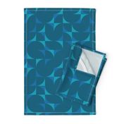 mid century tiles  large scale - surf's up coordinate in midday blue2