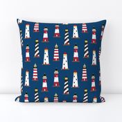 Lighthouse Navy Blue Directional